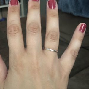 Sterling silver hammered ring